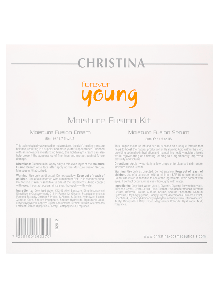 Forever Young Moisture Fusion kit: Forever Young Moisture Fusion Cream, Forever Young Moisture Fusion Serum Christina Cosmetics - фото 3
