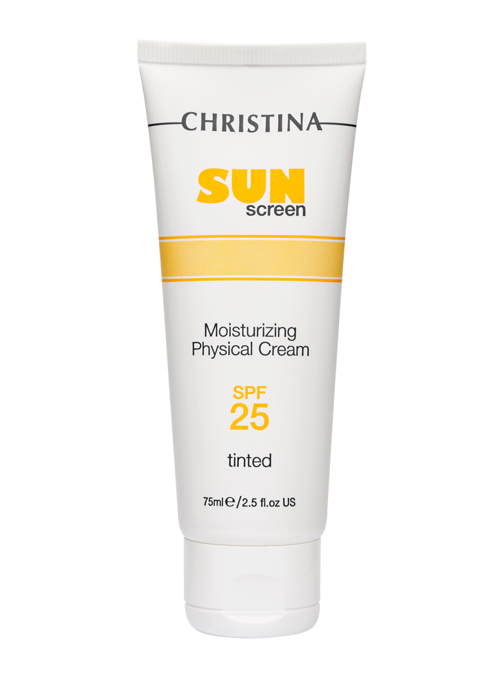 Sunscreen Moisturizing Cream physical tinted SPF 25 Christina Cosmetics