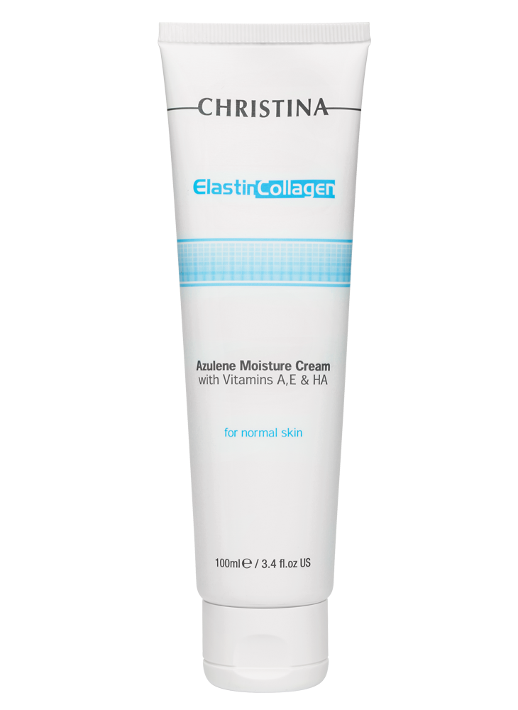 ElastinCollagen Azulene Moisture Cream with Vitamins A, E & HA for normal skin Christina Cosmetics