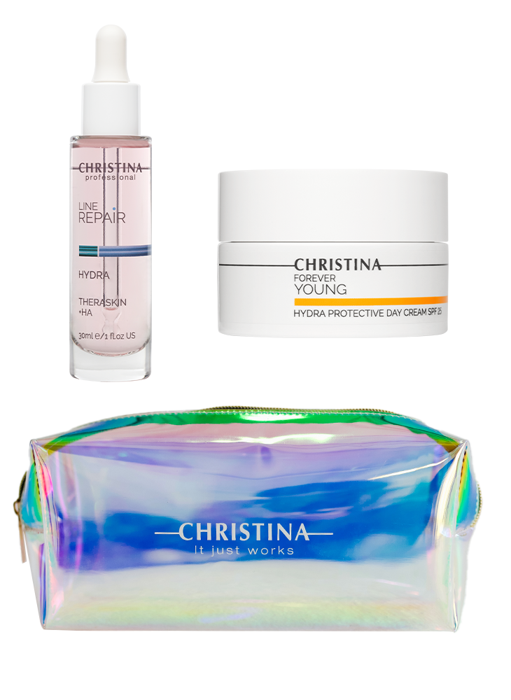 Superhydration and day protection with peptides kit Christina Cosmetics