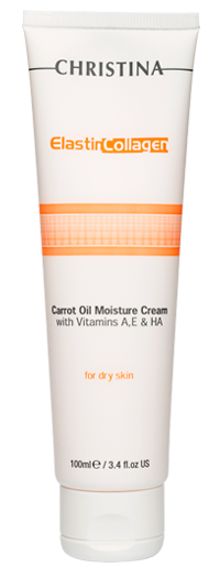 ElastinCollagen Carrot Oil Moisture Cream with Vitamins A, E & HA for dry skin