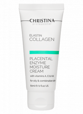 ElastinCollagen Placental Enzyme Moisture Cream with Vitamins A, E & HA for oily and combination skin