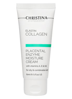 Elastin Collagen Placental Enzyme Moisture Cream with Vitamins A, E & HA for oily and combination skin